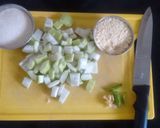A picture of step 1 of Dudhi Na Dhokla (Soraikkai/Lauki/Bottlegourd Dhoklas).