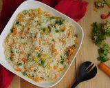 A picture of step 7 of Vegetable Rice.