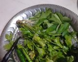 A picture of step 6 of #cook pad india#jowar pulka roti,Dal,Kutra saag,kundru,pickle.