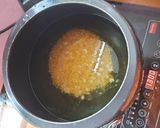 A picture of step 2 of Mung Daal Khichdi or Bhog Khichdi.
