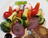 Foto del paso 4 de la receta: Hamburguesas de wagyu con chutney de mango y guarnición de verduras