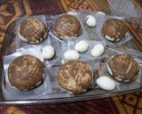 Gambar langkah 4 resipi Pau cendawan viral inti carbonara.