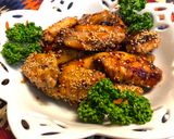 A picture of step 7 of Japanese Teriyaki Chicken with pepper and sesame.