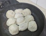 A picture of step 3 of Pan-Fried Dumplings with Chive Dipping Sauce.