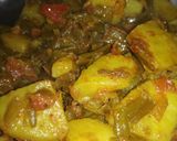 A picture of step 3 of Aloo beans.
