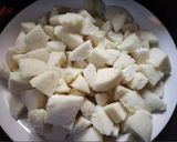 A picture of step 1 of Masala fried idli.