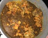 A picture of step 2 of Egusi soup with Ram and Chicken Broth.