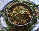 A picture of step 8 of French beens with peanuts crushed bhaji.