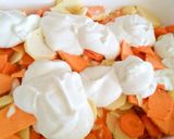 A picture of step 4 of Potato, Sweet Potato, and Carrot Gratin.
