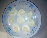 A picture of step 1 of Deviled eggs.