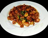 Foto langkah ke 7 dari resep Tumis Pedas Baby Caisim Seafood.