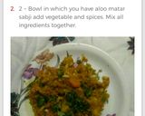 A picture of step 2 of Rose shape Tikki with Mayo Deep from left over aloo matar Subji.