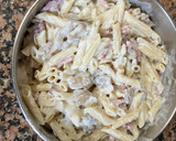 Foto del paso 5 de la receta: Macarrones con nata, bacon, queso y champiñones