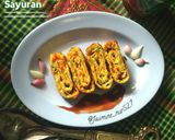 Foto langkah ke 4 dari resep Telur Gulung Sayuran.