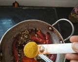 A picture of step 7 of Chettinad chicken fry.