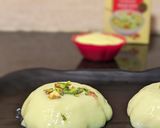 A picture of step 6 of Kesar Pista Custard Powder Pudding.