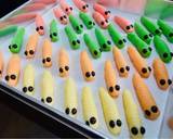 Cara Membuat 23 Caterpillar Cookies si ulil warna warni 4