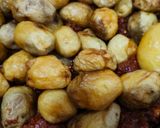 A picture of step 4 of Lasaniya batata.