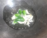 A picture of step 2 of Gawar (Cluster beans) Thecha.