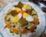 Pas rețetă Salată de boeuf (cu pui) 3 fotografie