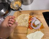 A picture of step 8 of Wrap & kebab from leftover bhaji.