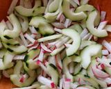 A picture of step 3 of Cucumber and Radish Salad.