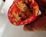 Foto del paso 15 de la receta: Pimientos rellenos de carne y gratinados con salsa de puerro
