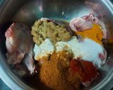 A picture of step 1 of Nizami Chicken Darbari.