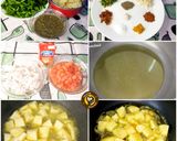 A picture of step 1 of Dhaba Style Aloo Palak/Dhaba Style Potato Spinach.