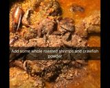 A picture of step 11 of Pounded Yam with Egusi Soup.