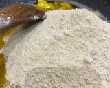 A picture of step 2 of Adadiya with jaggery.