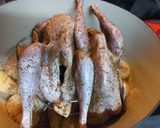 A picture of step 4 of Moroccan Roasted Guinea Fowl.