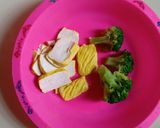 Foto langkah ke 5 dari resep MPASI : Pepes ayam & tahu goreng brokoli (6 bln).