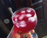 A picture of step 5 of Hibiscus Pineapple Mint Mocktail.