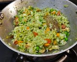 A picture of step 4 of Leftover Coriander Rice /Pulao.