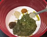 A picture of step 3 of Green Masala Chicken Curry.