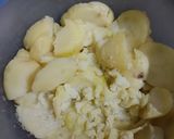 A picture of step 1 of Cheesy potato coins 😋.