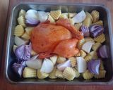 Egészben sült omlós csirke recept fázis 1 fotója