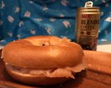 A picture of step 3 of Salmon Bagel Breakfast.