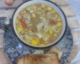 A picture of step 4 of Chicken corn soup 🍲.