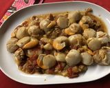 Une image de l'étape 8 de Noix de saint Jacques à l'ail, tomate et citron confit.