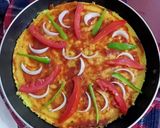 A picture of step 2 of Dhokla Pizza.