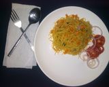 A picture of step 4 of Stir-fry spaghetti.