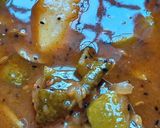 A picture of step 4 of Raw mango sweet sour sabji.