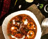 A picture of step 8 of Achari Paneer Tikka Masala.