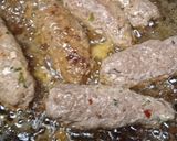 A picture of step 3 of Seekh Kabab.