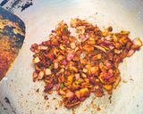 A picture of step 2 of Bombay toast sandwich.