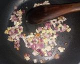 A picture of step 1 of Omelette rice 😋.