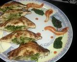 A picture of step 1 of Potato green pea sandwich in aluminium sandwich maker.