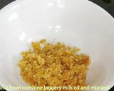 A picture of step 1 of Aata wheat cake in kadai no sugar.